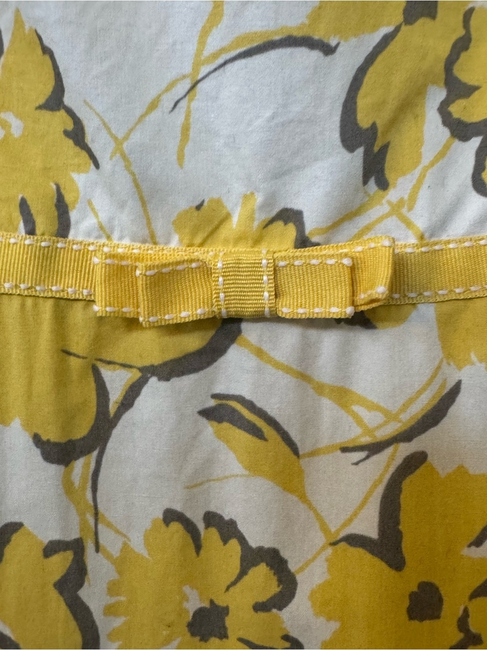 Isadora Collection Yellow Floral Fit-and-Flare Tank Sun Dress with Bow 12 - Picture 3 of 12